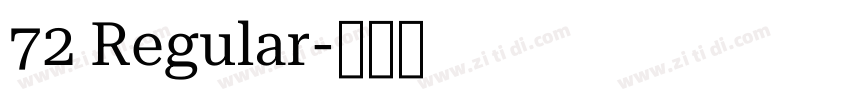72 Regular字体转换